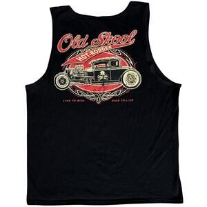 District The Concert Tee Men's Tank Old Skool Hot Rodder Vintage Car Large Black